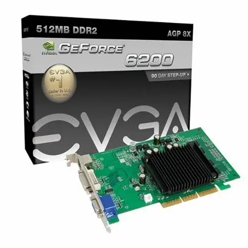 512-A8-N403-LR EVGA Nvidia e-GeForce 6200 AGP 512MB GDD...