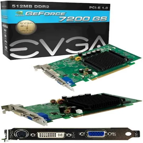 512-P2-N409-LR EVGA GeForce 7200 GS 512MB 64-Bit DDR2 PCI-Express x16 DVI-I/ VGA Video Graphics Card