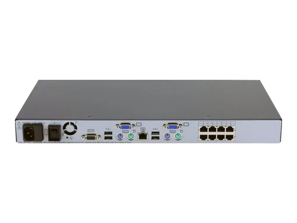 517690-001 HP KVM Server Console Switch 0x2x8 Port RJ-45 G2 1U (Includes mounting bracket ears)