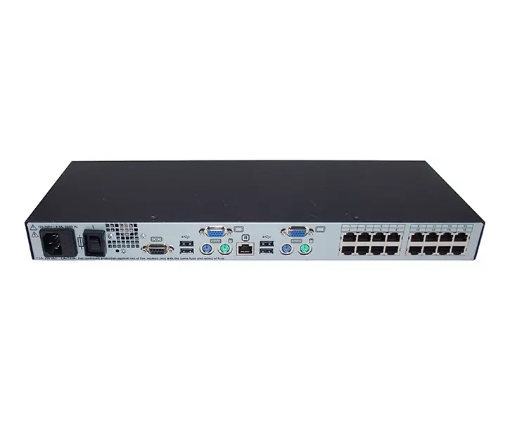 517691-001 HP 0x2x16-Port Analog KVM Server Console Switch PS/2 RJ-45 G2 1U 2 Local Users Stackable