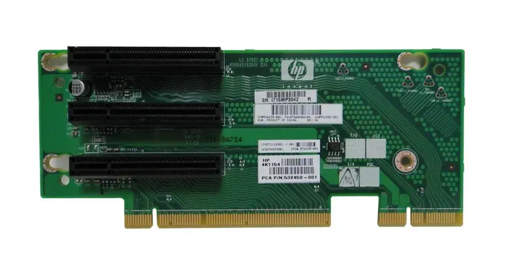 532450-001 HP 3 PCI-Express X8 Riser Card for H X1600 Network Storage System