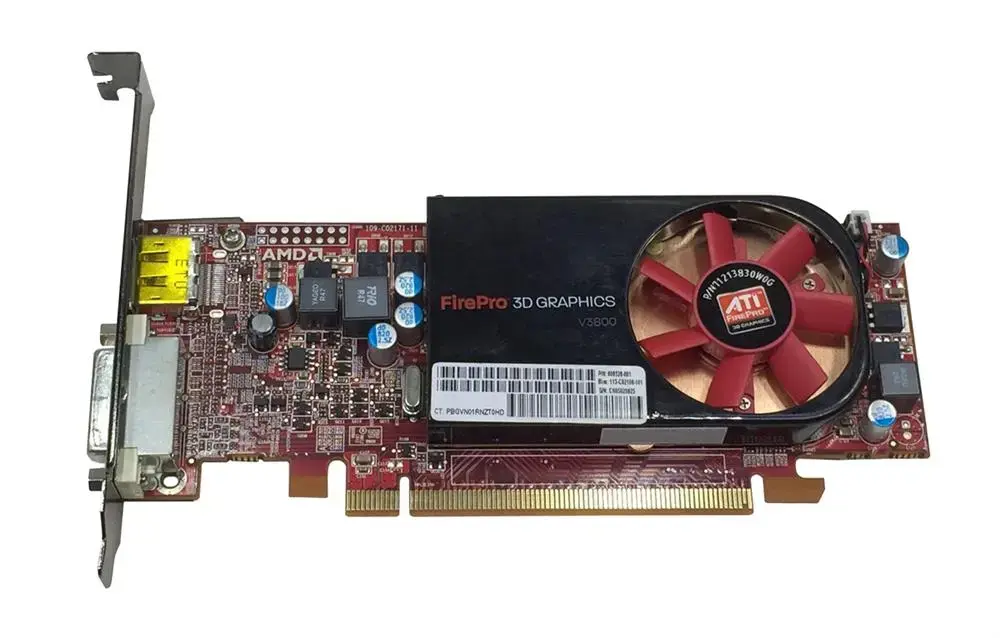 608528-001 HP ATI FirePro V3800 512MB DDR3 64-Bit PCI-Express 2.0 x16 Video Graphics Card