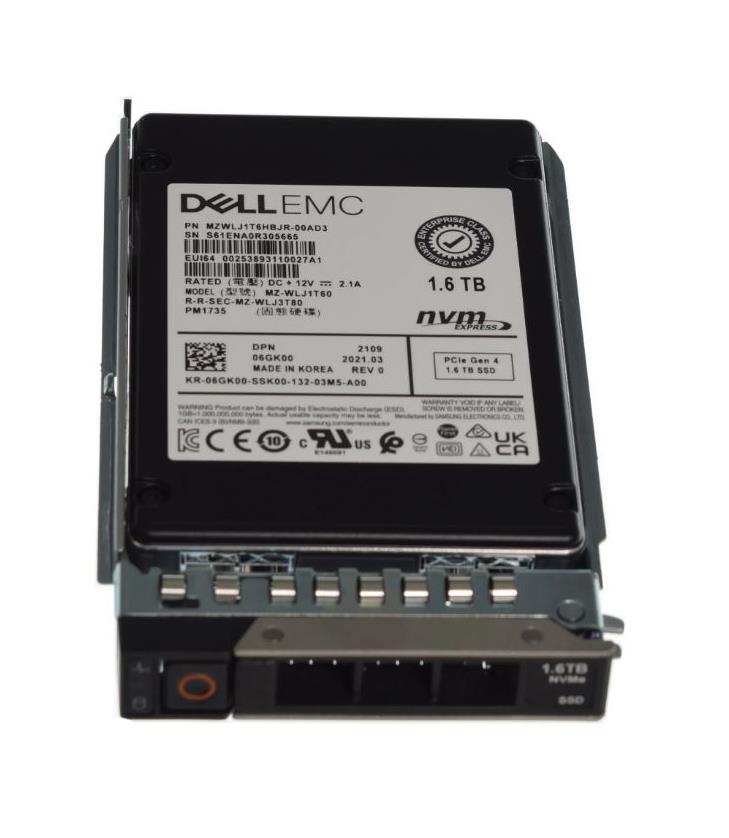 6GK00 DELL 1.6tb 2.5inch Mix Use Tlc Pci Express 4.0 X8 (nvme) V5 Pm1735 Series Enterprise Internal Solid State Drive Ssd