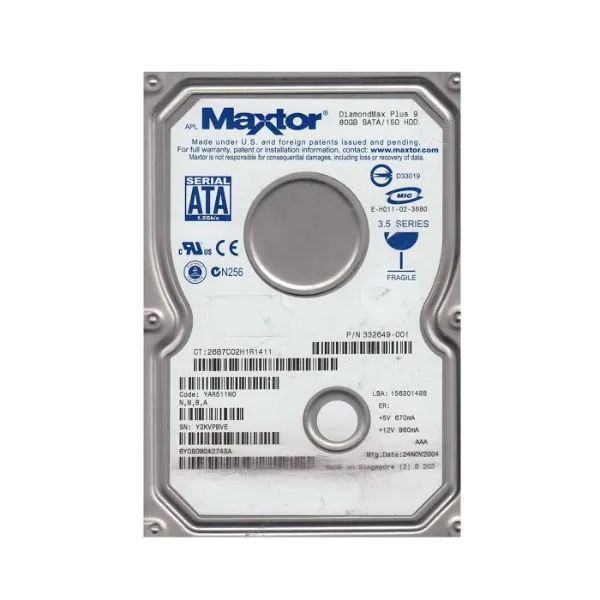 6Y080M0 Maxtor DiamondMax Plus 9 80GB 7200RPM SATA 1.5G...