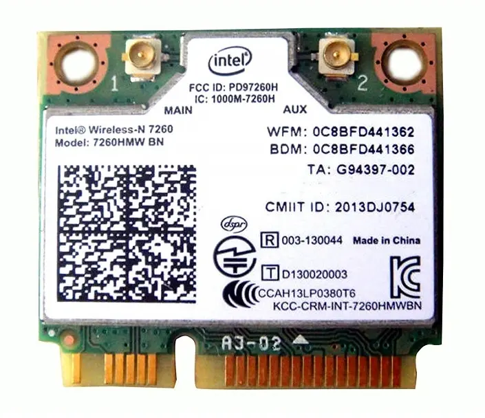 7260HMWBN Intel Wireless-N 7260 PCI Express Half Mini N...