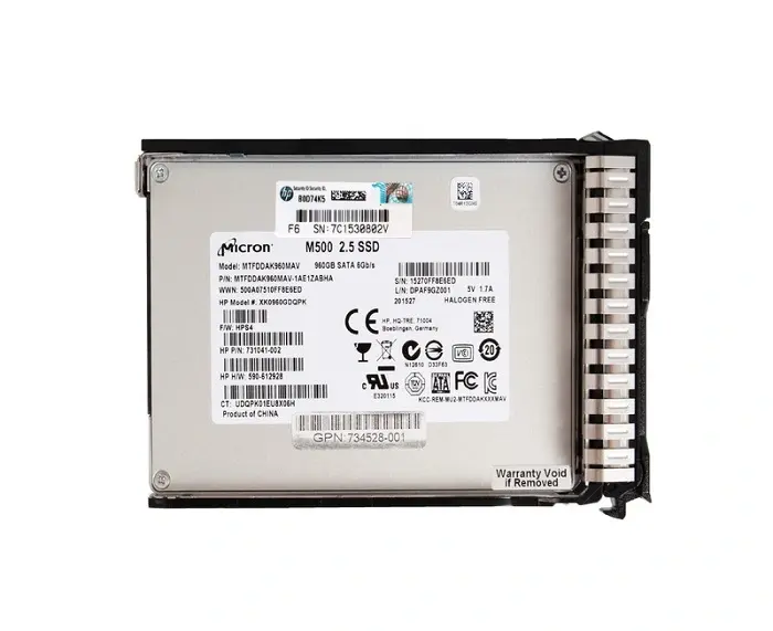 734528-001 HP 960GB MLC SATA III 6Gb/s 2.5-inch Solid S...