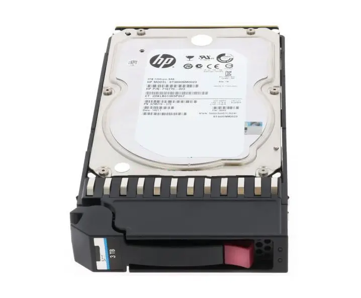 750788-001 HP 3TB 7200RPM SAS 6GB/s Nearline 3.5-inch Hard Drive with Tray for M6720 Enclosure