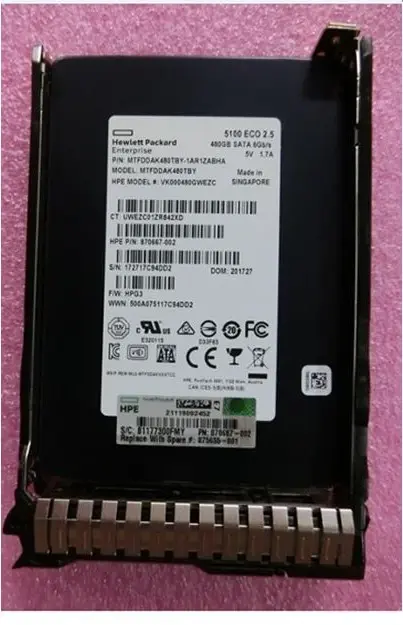 875509-B21 HP 480GB SATA 6Gb/s Read Intensive Hot-Swapp...