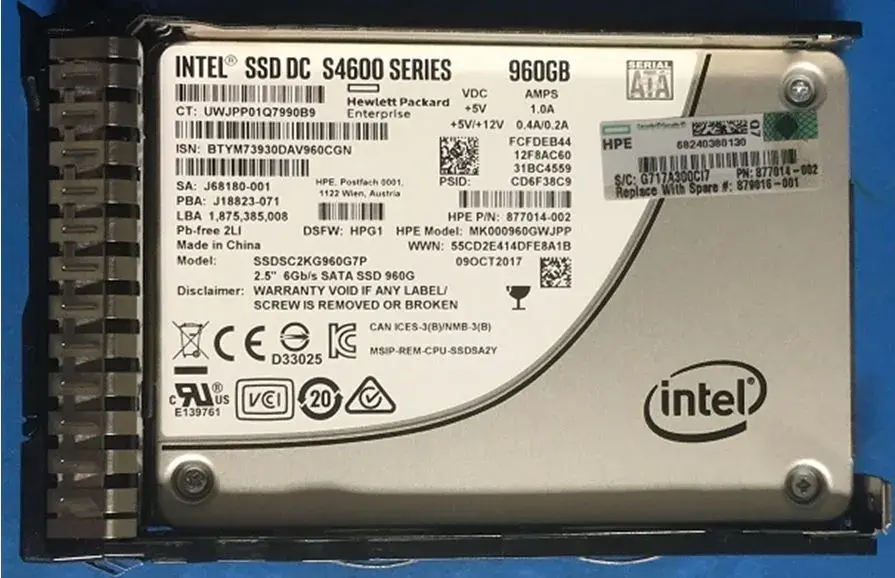 879016-001 HP 960GB SATA 6Gb/s Mixed Use 2.5-inch Solid...