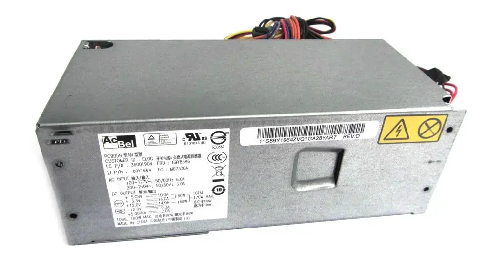 89Y8586 IBM / Lenovo 180-Watts Power Supply for ThinkCentre A70