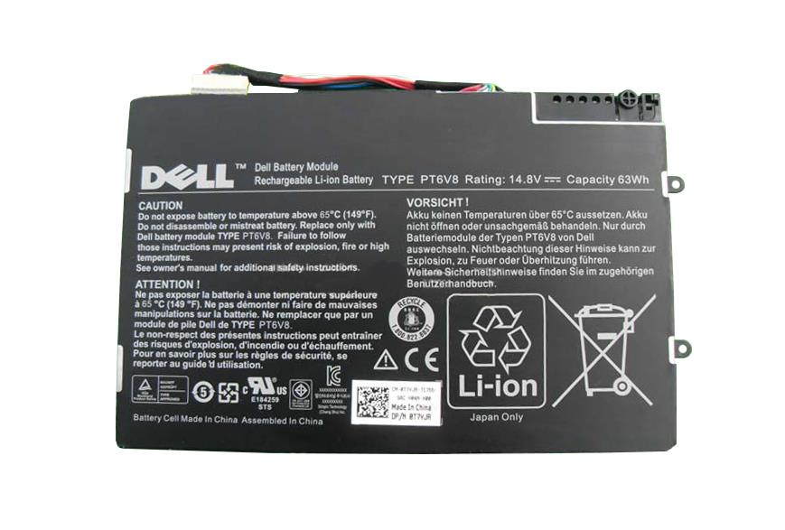 8P6X6 Dell 14.8v 63wh Alienware M11x Battery Type Pt6v8