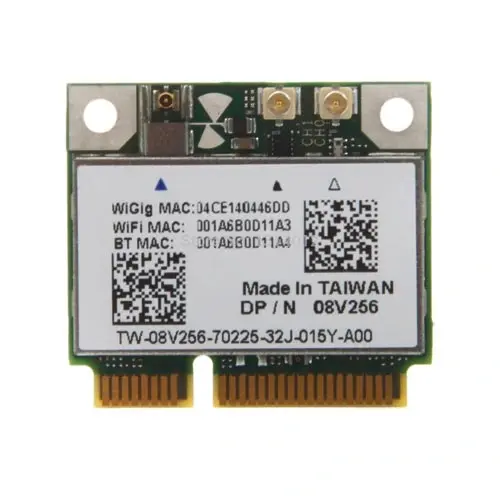 8V256 Dell DW1601 IEEE 802.11 a/b/g/n 7GB/s Half Mini Wireless LAN Wi-Fi Card for Latitude 6430u