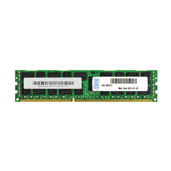 90Y3111 IBM 8GB DDR3-1600MHz PC3-12800 ECC Registered CL11 240-Pin DIMM 1.35V Low Voltage Dual Rank Memory Module