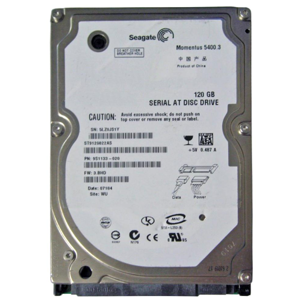 9S1133-020 Seagate 120GB 5400RPM SATA 1.5GB/s 2.5-inch ...