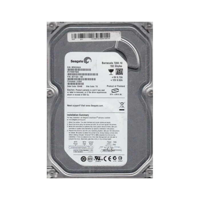 9CY132-190 Seagate 160GB 7200RPM SATA 3GB/s 3.5-inch Ha...