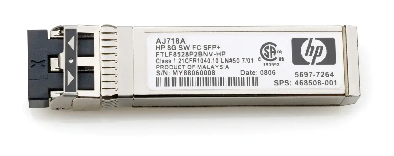 AJ718-63001 HP 8Gb/s Short Wave Fibre Channel SFP+ Transceiver Module