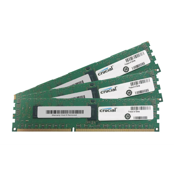 CT3K2G3ERVLS8160B Crucial 6GB Kit (2GB x 3) DDR3-1600MHz PC3-12800 ECC Registered CL11 240-Pin DIMM 1.35V Low Voltage Single Rank x8 Memory