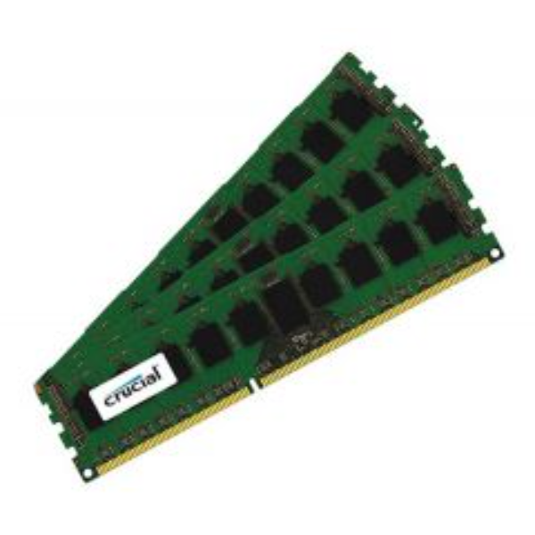 CT3K8G3ERSDD8186D Crucial 12GB Kit (4GB x 3) DDR3-1600MHz PC3-12800 ECC Unbuffered CL11 240-Pin DIMM VLP Single Rank Memory