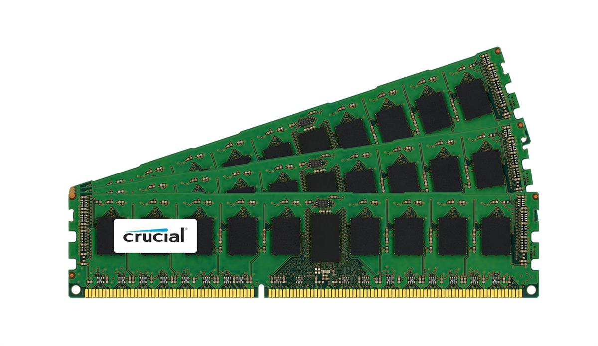 CT3KIT102472BB1067Q Crucial 24GB Kit (8GB x 3) DDR3-1066MHz PC3-8500 ECC Registered CL7 240-Pin DIMM Quad Rank Memory