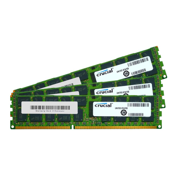 CT3KIT102472BB160B Crucial 24GB Kit (8GB x 3) DDR3-1600MHz PC3-12800 ECC Registered CL11 240-Pin DIMM 1.35V Low Voltage Dual Rank Memory