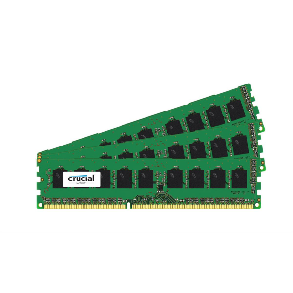 CT3KIT51272BA1339 Crucial 12GB Kit (4GB x 3) DDR3-1333MHz PC3-10600 ECC Unbuffered CL9 240-Pin DIMM Dual Rank Memory