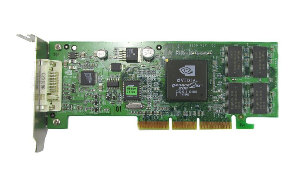 DC154A HP GeForce2 MX200 AGP 4x DVI Dual Port Video Graphics Card
