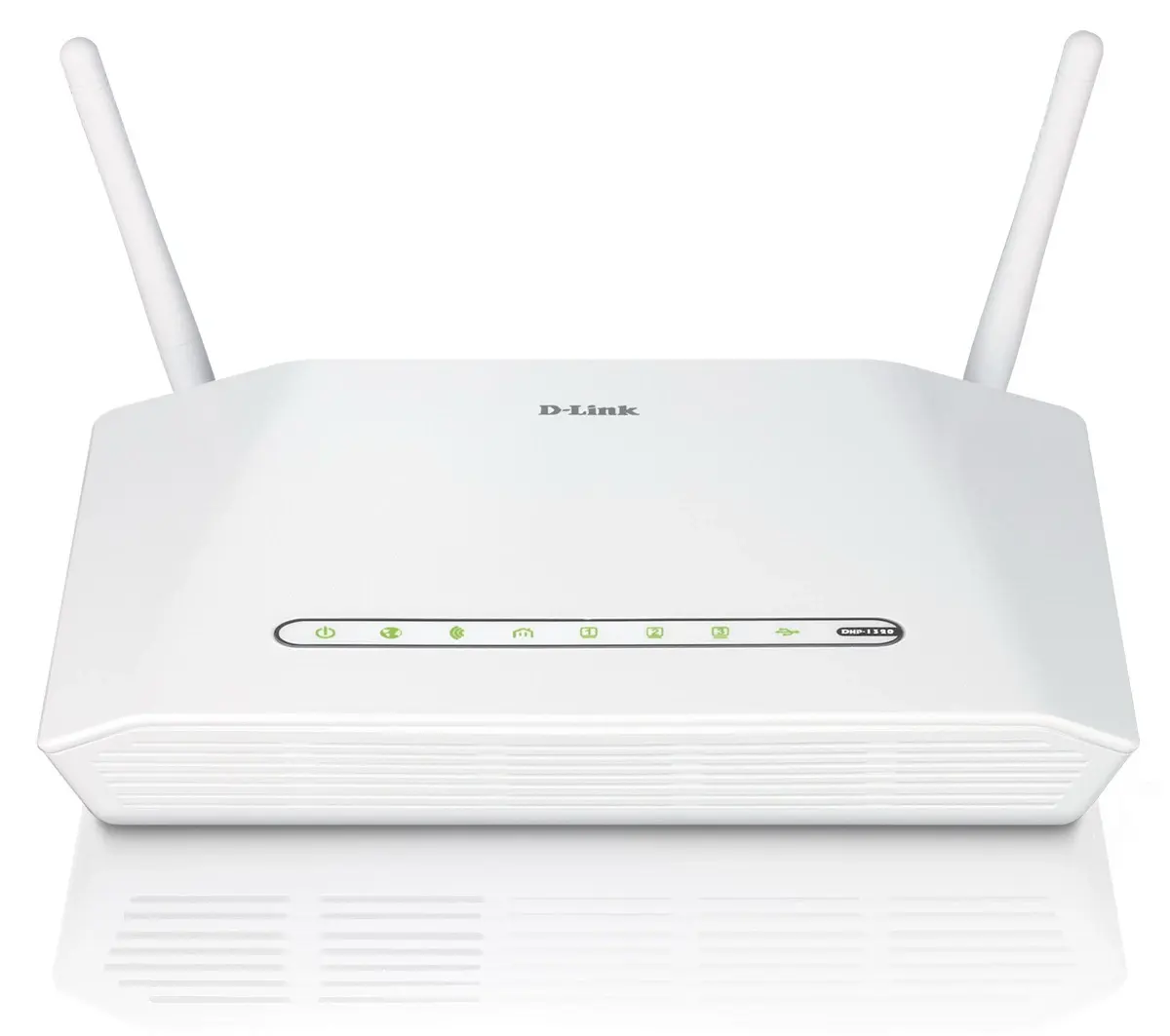 DHP-1320 D-Link Wireless Router IEEE IEEE 802.11n 2 x Antenna ISM BAnd 300 MB/s Wireless Speed 3 x Network Port 1 x BroadbAnd Port USB (Re
