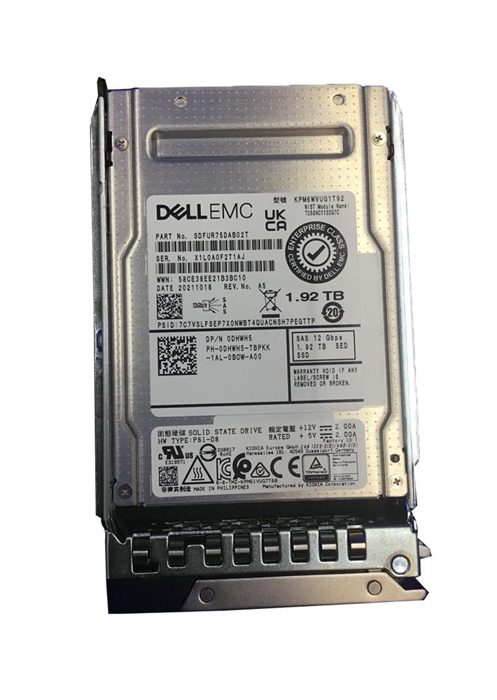 DHWH5 DELL 1.92tb Fips Self-encrypting Drive Sas-12gbps...