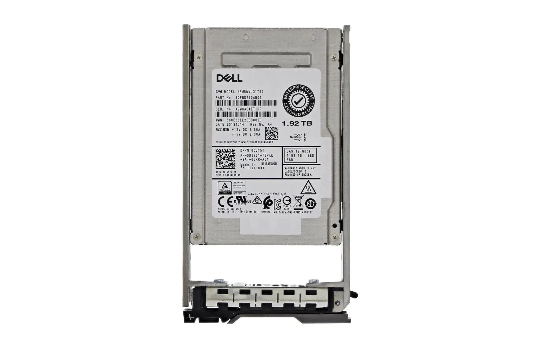DJY51 Dell 1.92TB Triple-Level Cell Mix Use FIPS SAS 12...