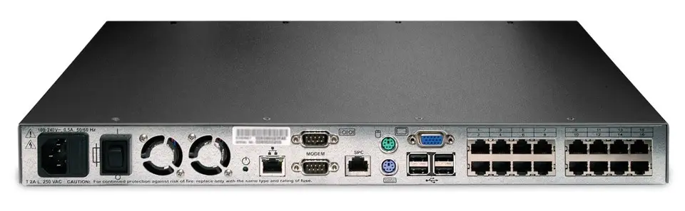 DSR2020-001 Avocent 16-Port PS/2 Cat5 1 Local User 8 IP Users KVM Switch Rack-mountable