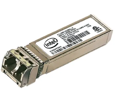 E10GSFPSRX Intel 10Gbps 10GBase-SR Multi-mode Fiber 300m 850nm Dual Rate Duplex LC Connector SFP+ Transceiver Module