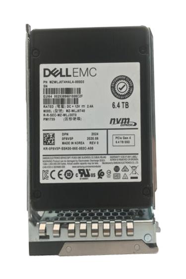 F6V5P DELL Emc Pm1735 Series 6.4tb 2.5inch Nvme Agn Pci...