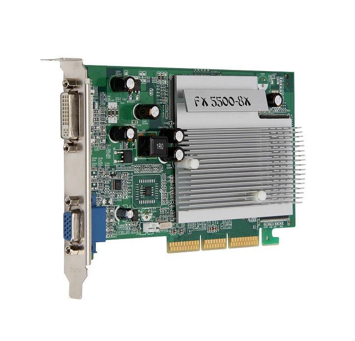 FX5500-D256H MSI Nvidia GeForce FX 5500 256MB 128-Bit Dual-Link DVI/ D-Sub Support Video Graphics Card