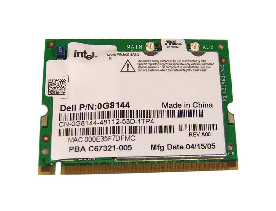G8144 Dell WM3A2915ABG Wireless Mini PCI Wi-Fi Card for...