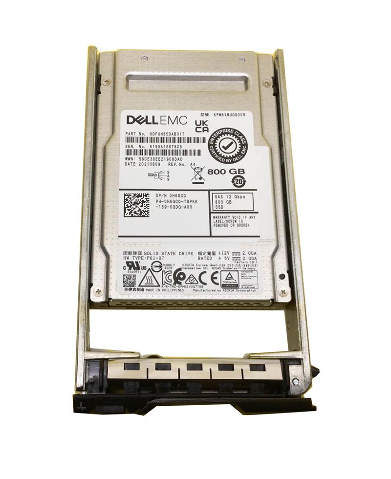 H6GCD DELL 800gb Sas-12gbps Write Intensive Bics Flash ...