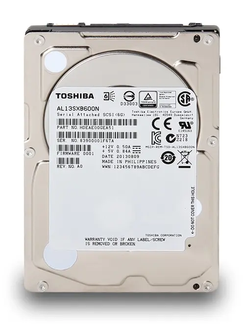 HDEAE00GEA51 Toshiba 600GB 15000RPM SAS 6GB/s 64MB Cach...