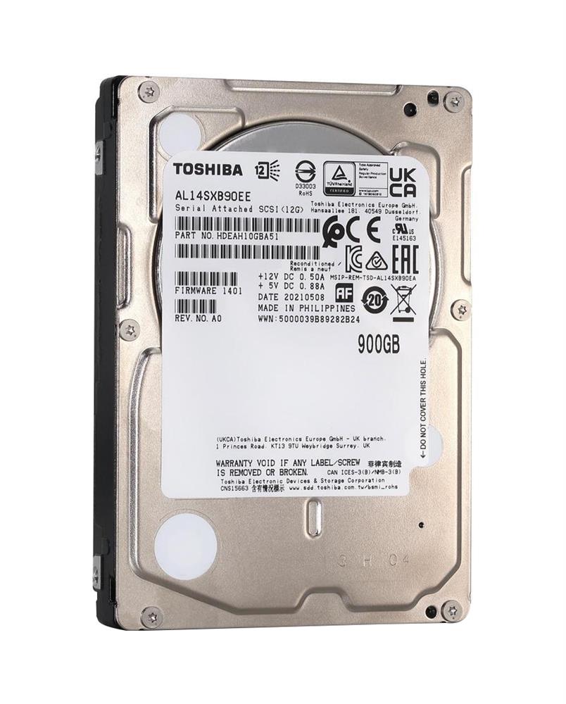 HDEAH10GBA51 TOSHIBA 900gb 15000rpm 512e Sas-12gbps 128mb Buffer 2.5inch Internal Hard Drive