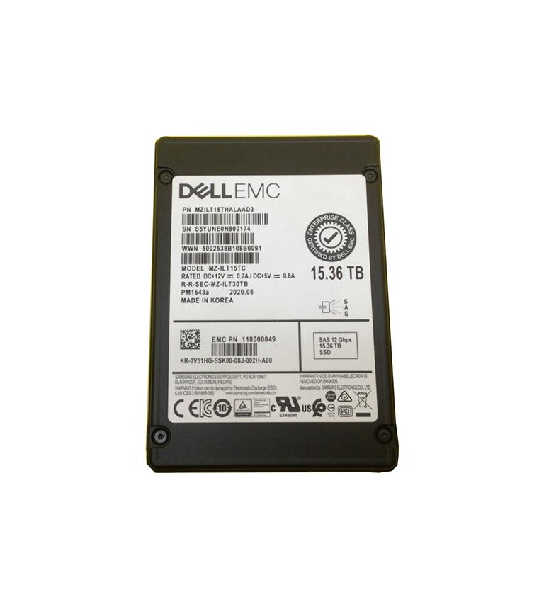 HJR3Y DELL 15.36tb Self-encrypting Sed Sas-12gbps Read ...