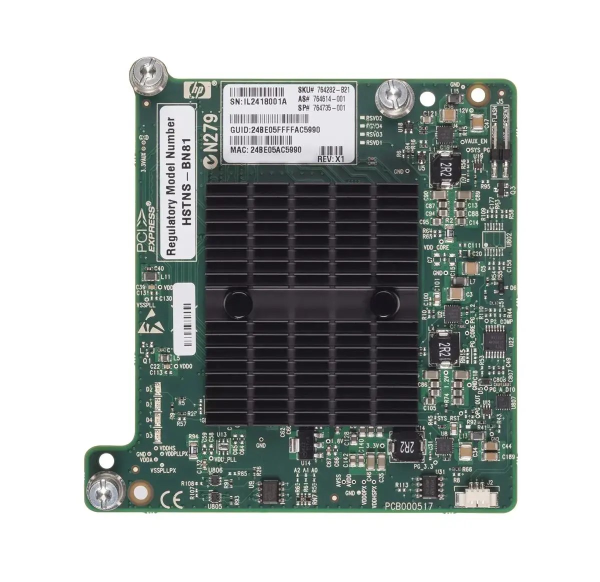 HSTNS-BN81 HP InfiniBAnd 544+M 10GB/s Dual Port PCI-Exp...