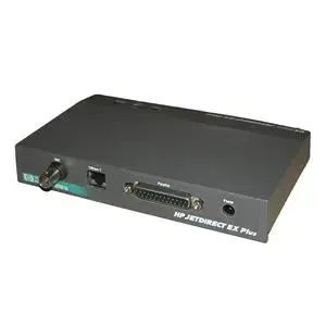 J2591A HP JetDirect EX Plus 10MB/s Fast Ethernet RJ45/BNC 1-Port x Parallel DB-25 External Print Server