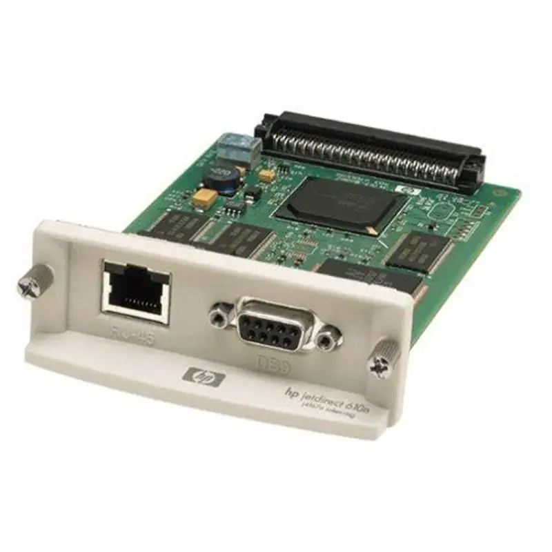 J4167A HP JetDirect 610N Token Ring Internal Print Server LAN Interface Board DB-9 And RJ-45 Connectors