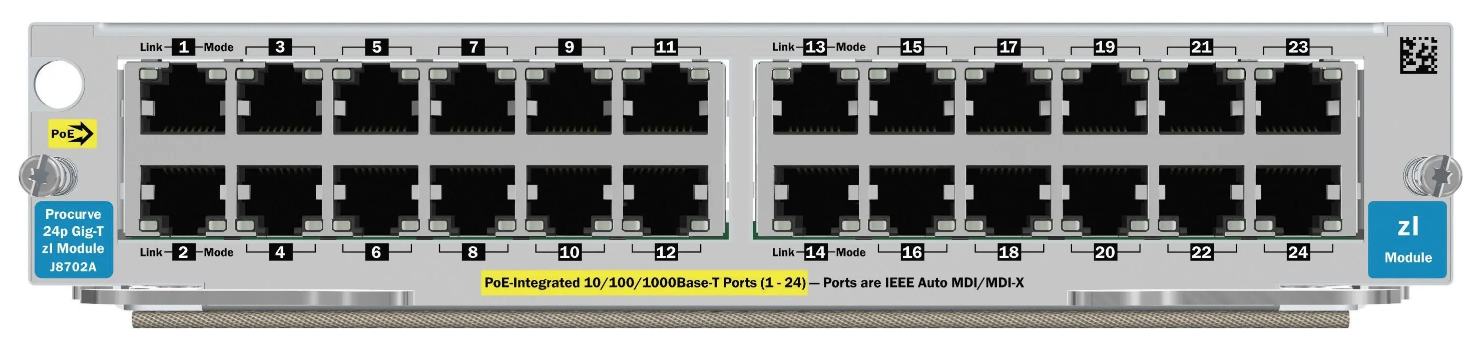 J8702AZ HP ProCurve 5400zl 24-Port 10/100/1000 PoE Integrated Switch Expansion Module