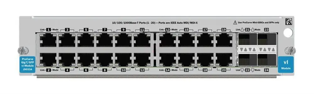 J8765A#ABA HP ProCurve Switch VL 24-Port 10/100Base-TX Ethernet Switch Module 3U