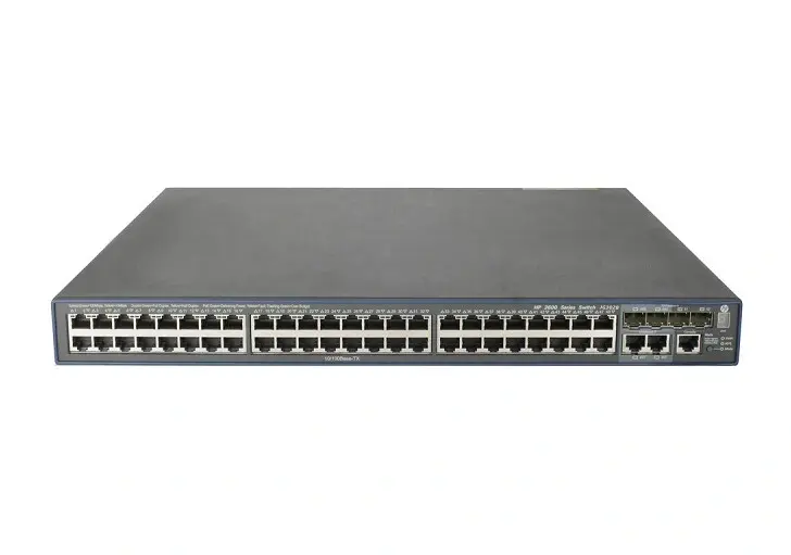 JG307-61201 HP 3600-48-PoE+ 48-Ports + 4-Ports SFP (mini GBIC) 2-Ports 1000Base-T Managed Fast Ethernet Switch