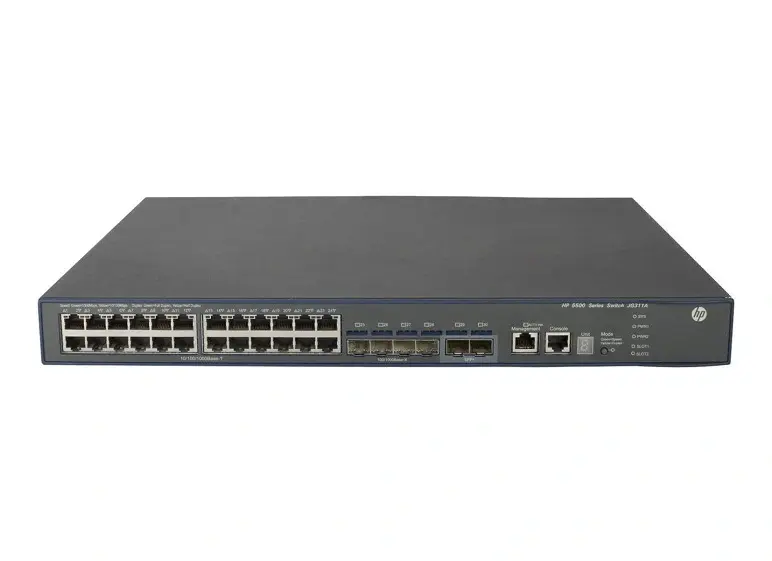 JG311-61001 HP 5500-24G-4SFP HI 24-Port with 2 Interface Slots Gigabit Managed Switch