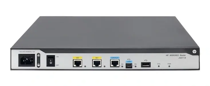 JG875A#ABA HP MSR1002 4-Port LAN 4 x 10Base-T/100Base-TX/1000Base-T - RJ-45 100/240V AC 1U Rack-mountable Router