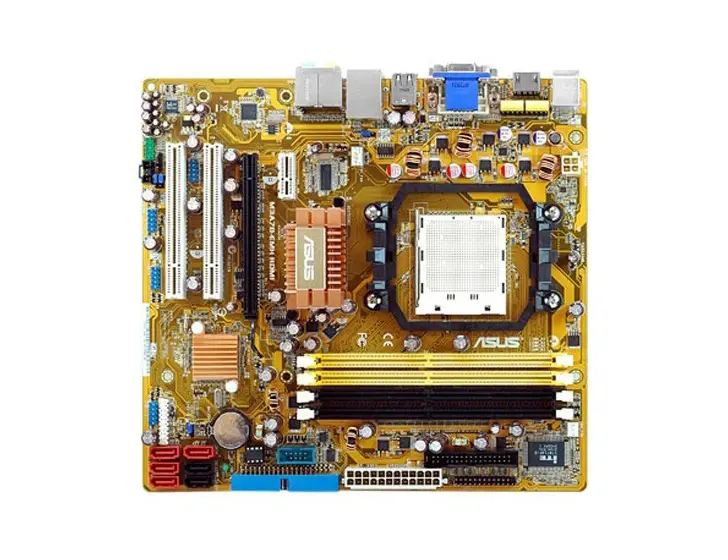 M2A-VM ASUS AMD 690G/ATI SB600 DDR2 4-Slot System Board...