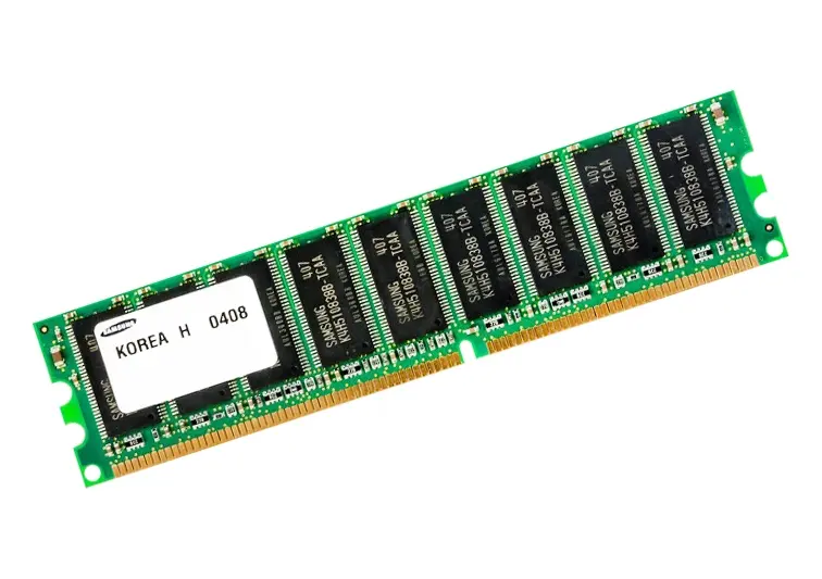 M381L2923BTM-LB3 Samsung 1GB DDR-333MHz PC2700 ECC Unbuffered CL2.5 184-Pin DIMM Memory Module