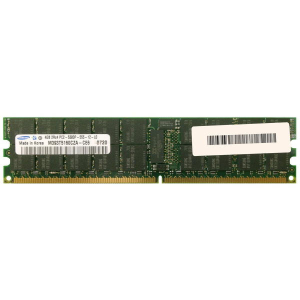 M393T5160CZA-CE6 Samsung 4GB DDR2-667MHz PC2-5300 ECC Registered CL5 240-Pin DIMM 1.8V Dual Rank Memory Module