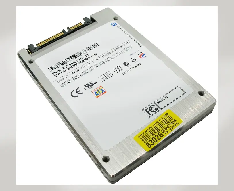 MCCOE64G5MPQ-0VA03 Samsung 64GB Single-Level Cell (SLC) SATA 3Gb/s 2.5-inch Solid State Drive